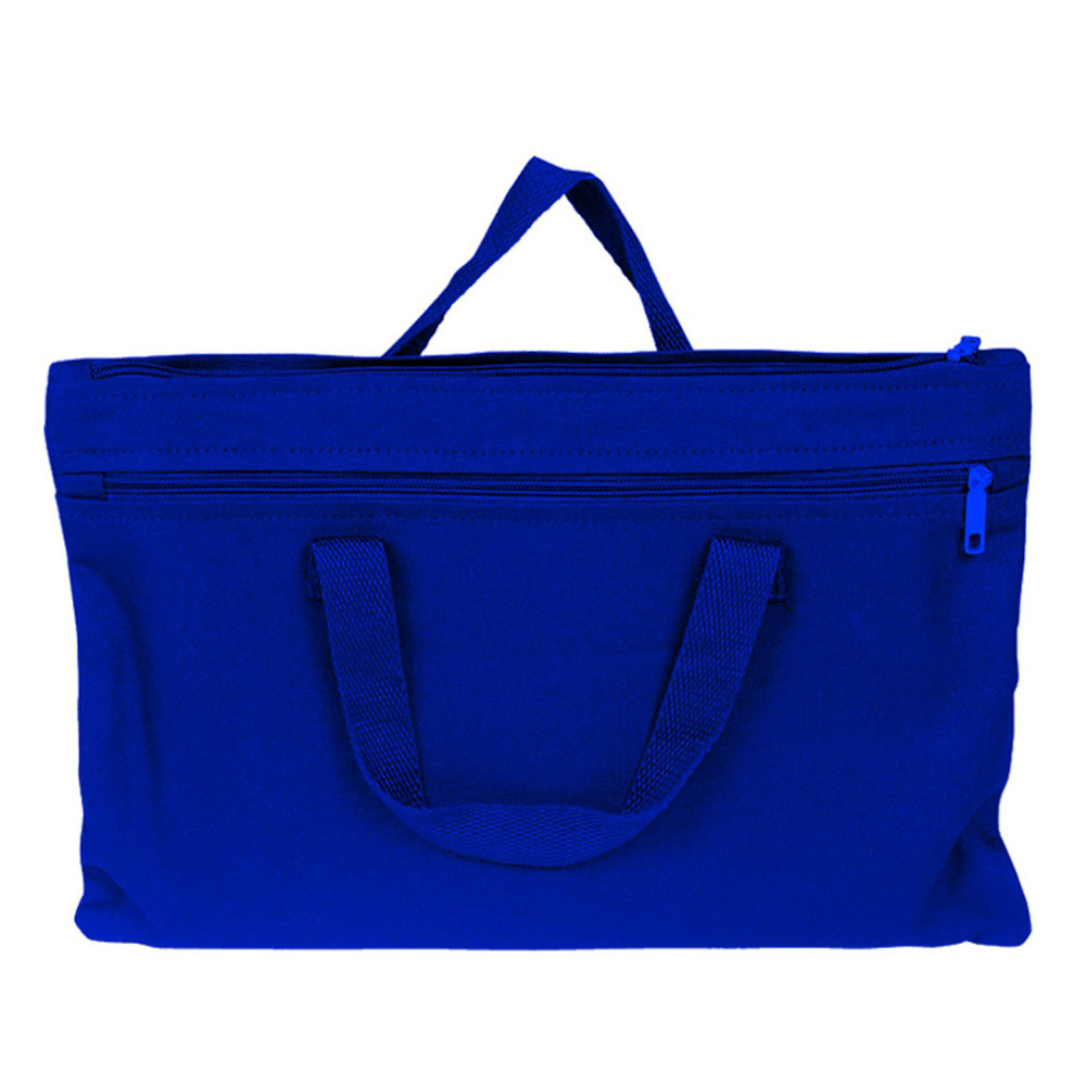 Medium Cotton Canvas Document Document Bag (15.5'' W X 10'' H) 12 Oz-Bag-Brand Your Tote-Royal Blue-Brand Your Tote