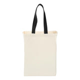 Medium Cotton Canvas Grocery Bag (10'' W X 14'' H) 7 Oz-Bag-Brand Your Tote-Natural-Black-Brand Your Tote