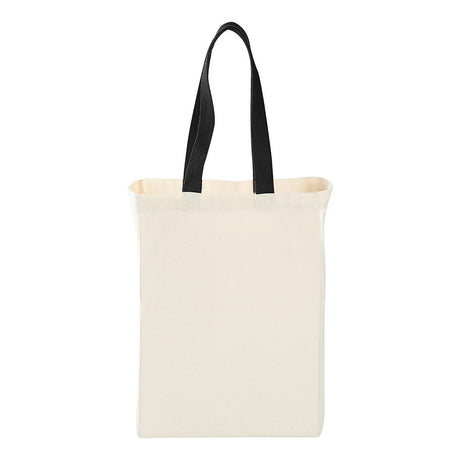 Medium Cotton Canvas Grocery Bag (10'' W X 14'' H) 7 Oz-Bag-Brand Your Tote-Natural-Black-Brand Your Tote