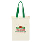 Medium Cotton Canvas Grocery Bag (10'' W X 14'' H) 7 Oz-Bag-Brand Your Tote-Natural-Kelly Green-Brand Your Tote