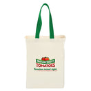 Medium Cotton Canvas Grocery Bag (10'' W X 14'' H) 7 Oz-Bag-Brand Your Tote-Natural-Kelly Green-Brand Your Tote