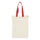 Medium Cotton Canvas Grocery Bag (10'' W X 14'' H) 7 Oz-Bag-Brand Your Tote-Natural-Red-Brand Your Tote