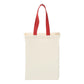 Medium Cotton Canvas Grocery Bag (10'' W X 14'' H) 7 Oz-Bag-Brand Your Tote-Natural-Red-Brand Your Tote