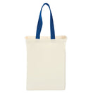 Medium Cotton Canvas Grocery Bag (10'' W X 14'' H) 7 Oz-Bag-Brand Your Tote-Natural-Royal Blue-Brand Your Tote