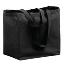 Medium Cotton Canvas Grocery Tote Bag (12'' W X 13'' H) 6 Oz-Tote Bag-Brand Your Tote-Black-Brand Your Tote