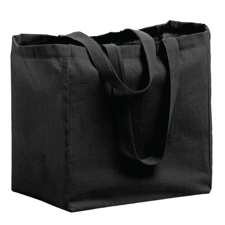 Medium Cotton Canvas Grocery Tote Bag (12'' W X 13'' H) 6 Oz-Tote Bag-Brand Your Tote-Black-Brand Your Tote