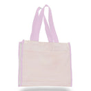 Medium Cotton Canvas Gusset Tote Bag (14'' W X 12'' H) 12 Oz-Tote Bag-Brand Your Tote-Natural-Light Pink-Brand Your Tote