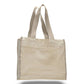 Medium Cotton Canvas Gusset Tote Bag (14'' W X 12'' H) 12 Oz-Tote Bag-Brand Your Tote-Natural-Natural-Brand Your Tote