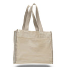 Medium Cotton Canvas Gusset Tote Bag (14'' W X 12'' H) 12 Oz-Tote Bag-Brand Your Tote-Natural-Natural-Brand Your Tote