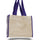 Medium Cotton Canvas Gusset Tote Bag (14'' W X 12'' H) 12 Oz-Tote Bag-Brand Your Tote-Natural-Purple-Brand Your Tote