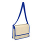 Medium Cotton Canvas Messenger Bag (13'' W X 13'' H) 12 Oz-Bag-Brand Your Tote-Natural-Royal Blue-Brand Your Tote