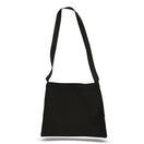 Medium Cotton Canvas Messenger Bag (14'' W X 12'' H) 12 Oz-Bag-Brand Your Tote-Black-Brand Your Tote