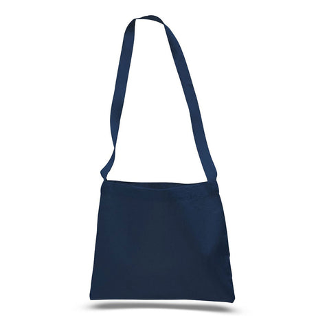 Medium Cotton Canvas Messenger Bag (14'' W X 12'' H) 12 Oz-Bag-Brand Your Tote-Navy Blue-Brand Your Tote