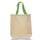 Medium Cotton Canvas Promo Tote Bag (15'' W X 15'' H) 12 Oz-Tote Bag-Brand Your Tote-Natural-Lime Green-Brand Your Tote