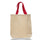 Medium Cotton Canvas Promo Tote Bag (15'' W X 15'' H) 12 Oz-Tote Bag-Brand Your Tote-Natural-Red-Brand Your Tote