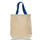 Medium Cotton Canvas Promo Tote Bag (15'' W X 15'' H) 12 Oz-Tote Bag-Brand Your Tote-Natural-Royal Blue-Brand Your Tote
