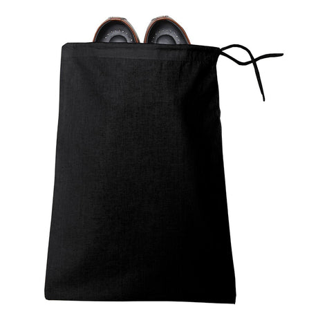 Medium Cotton Canvas Shoedrawstring Shoe Bag (11'' W X 16'' H) 7 Oz-Bag-Brand Your Tote-Black-Brand Your Tote