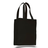 Medium Cotton Canvas Shopping Tote Bag (10.5'' W X 14'' H) 12 Oz-Tote Bag-Brand Your Tote-Black-Brand Your Tote