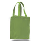 Medium Cotton Canvas Shopping Tote Bag (10.5'' W X 14'' H) 12 Oz-Tote Bag-Brand Your Tote-Lime Green-Brand Your Tote
