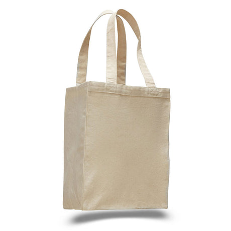 Medium Cotton Canvas Shopping Tote Bag (10.5'' W X 14'' H) 12 Oz-Tote Bag-Brand Your Tote-Natural-Brand Your Tote