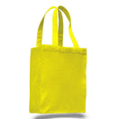 Medium Cotton Canvas Shopping Tote Bag (10.5'' W X 14'' H) 12 Oz-Tote Bag-Brand Your Tote-Yellow-Brand Your Tote