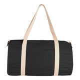 Medium Cotton Canvas The Overnight Duffel Bag (17.75'' W X 9.75'' H) 5 Oz-Duffel Bag-Brand Your Tote-Black-Brand Your Tote