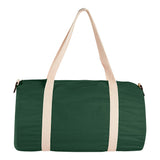 Medium Cotton Canvas The Overnight Duffel Bag (17.75'' W X 9.75'' H) 5 Oz-Duffel Bag-Brand Your Tote-Hunter Green-Brand Your Tote