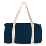 Medium Cotton Canvas The Overnight Duffel Bag (17.75'' W X 9.75'' H) 5 Oz-Duffel Bag-Brand Your Tote-Navy Blue-Brand Your Tote