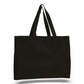 Medium Cotton Canvas Tote And Go Bag Tote Bag (15'' W X 12'' H) 12 Oz-Tote Bag-Brand Your Tote-Black-Brand Your Tote