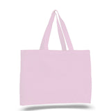 Medium Cotton Canvas Tote And Go Bag Tote Bag (15'' W X 12'' H) 12 Oz-Tote Bag-Brand Your Tote-Light Pink-Brand Your Tote