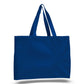 Medium Cotton Canvas Tote And Go Bag Tote Bag (15'' W X 12'' H) 12 Oz-Tote Bag-Brand Your Tote-Royal Blue-Brand Your Tote