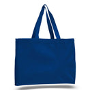 Medium Cotton Canvas Tote And Go Bag Tote Bag (15'' W X 12'' H) 12 Oz-Tote Bag-Brand Your Tote-Royal Blue-Brand Your Tote
