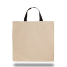 Medium Cotton Canvas Tote Bag (14'' W X 14'' H) 10 Oz-Tote Bag-Brand Your Tote-Natural-Black-Brand Your Tote