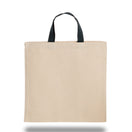 Medium Cotton Canvas Tote Bag (14'' W X 14'' H) 10 Oz-Tote Bag-Brand Your Tote-Natural-Hunter Green-Brand Your Tote