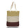 Medium Cotton Canvas Tri Color Bag (15'' W X 15'' H) 12 Oz-Bag-Brand Your Tote-Chocolate Brown-Natural-Khaki-Brand Your Tote
