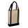 Medium Cotton Canvas Two Tone Deluxe Tote Bag (14'' W X 16'' H) 12 Oz-Tote Bag-Brand Your Tote-Natural-Black-Brand Your Tote