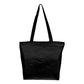 Medium Cotton Canvas Zippered Tote Bag (15'' W X 12'' H) 12 Oz-Tote Bag-Brand Your Tote-Black-Brand Your Tote