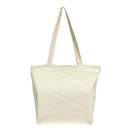 Medium Cotton Canvas Zippered Tote Bag (15'' W X 12'' H) 12 Oz-Tote Bag-Brand Your Tote-Natural-Brand Your Tote