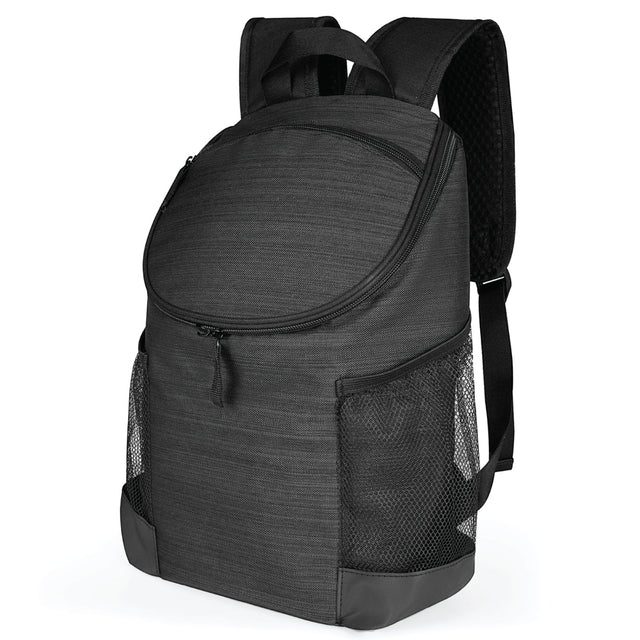 Medium Polyester Adventure Cooler Backpack (9.75'' W X 14.75'' H) 600D-Backpack-Brand Your Tote-Charcoal-Brand Your Tote