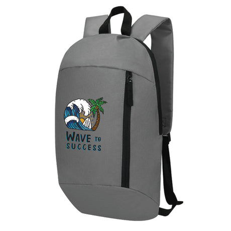 Medium Polyester Budget Backpack (9.45'' W X 15.75'' H) 600D/210D-Backpack-Brand Your Tote-Grey-Brand Your Tote