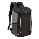 Medium Polyester Cooler Backpack (10.25'' W X 14'' H) 600D-Backpack-Brand Your Tote-Black-Black-Grey-Brand Your Tote