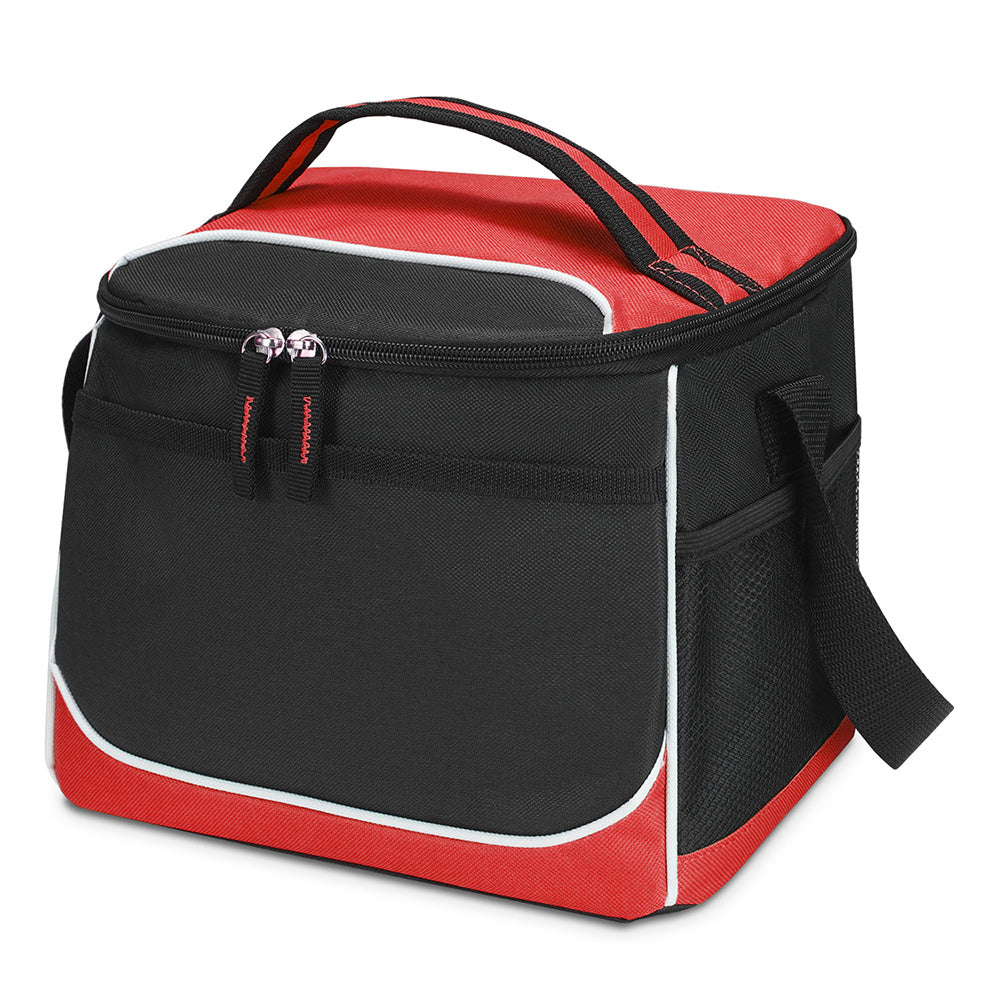 Medium Polyester Cooler Bag (12.75'' W X 9.5'' H) 600D-Bag-Brand Your Tote-Red-Black-Brand Your Tote