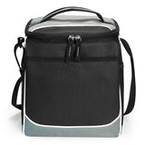 Medium Polyester Lincoln Cooler Bag (11'' W X 13'' H) 600D-Bag-Brand Your Tote-Grey-Black-Brand Your Tote