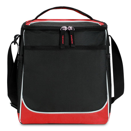 Medium Polyester Lincoln Cooler Bag (11'' W X 13'' H) 600D-Bag-Brand Your Tote-Red-Black-Brand Your Tote