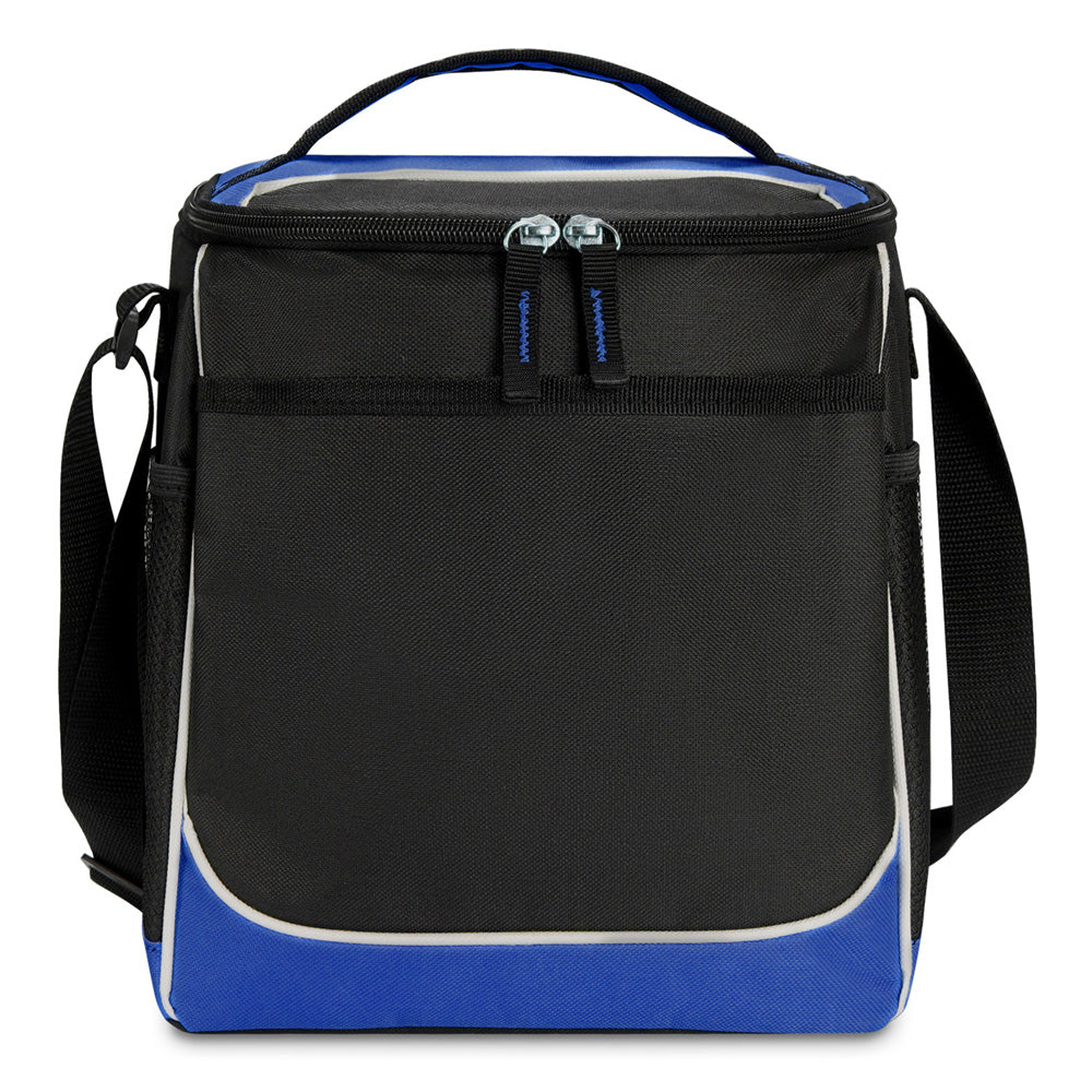 Medium Polyester Lincoln Cooler Bag (11'' W X 13'' H) 600D-Bag-Brand Your Tote-Royal Blue-Black-Brand Your Tote