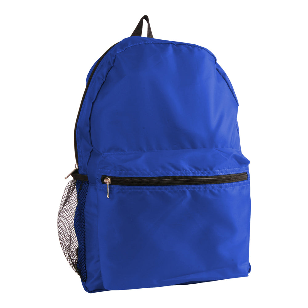 Medium Polyester Nylon Backpack (12'' W X 16.5'' H) 210D-Backpack-Brand Your Tote-Royal Blue-Brand Your Tote
