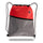 Medium Polyester Two-Tone Cinch Drawstring Bag (13'' W X 16.5'' H) 300D / 80 Gsm-Bag-Brand Your Tote-Red-Grey-Brand Your Tote