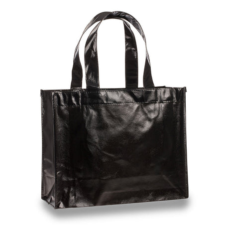 Medium Polypropylene Attractive Laminated Tote Bag (15.75'' W X 12.5'' H) 110 Gsm-Tote Bag-Brand Your Tote-Black-Brand Your Tote