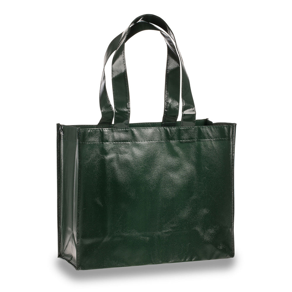 Medium Polypropylene Attractive Laminated Tote Bag (15.75'' W X 12.5'' H) 110 Gsm-Tote Bag-Brand Your Tote-Hunter Green-Brand Your Tote