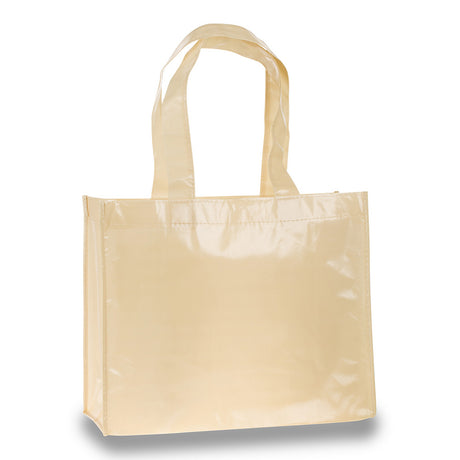 Medium Polypropylene Attractive Laminated Tote Bag (15.75'' W X 12.5'' H) 110 Gsm-Tote Bag-Brand Your Tote-Ivory-Brand Your Tote